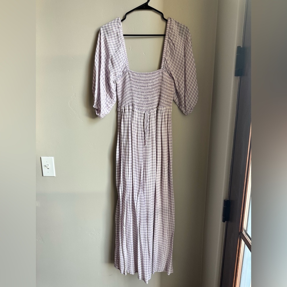 Christy Dawn Katrina Gingham Puff Sleeve Smocked Dress Cottagecore Prairie S - Picture 3 of 9